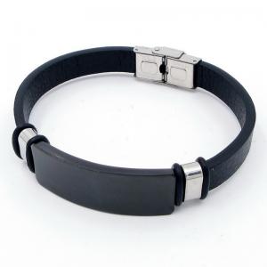 Stainless Steel Leather Bracelet - KB203987-CX