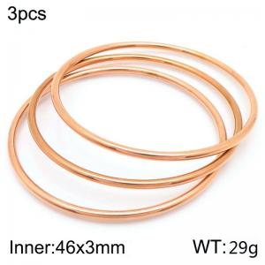 Stainless steel rose gold bracelet - KB204307-LO