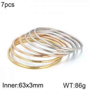 Stainless Steel Gold-plating Bangle - KB204339-LO