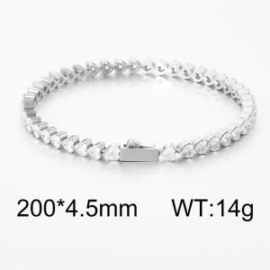 Stainless Steel Stone Bracelet - KB204449-CALY