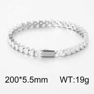 Stainless Steel Stone Bracelet - KB204451-CALY