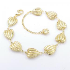 Stainless Steel Gold-plating Bracelet - KB204573-AQ