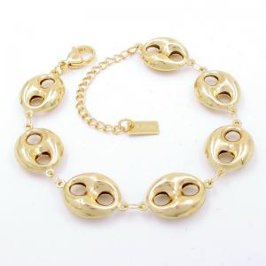 Stainless Steel Gold-plating Bracelet - KB204574-AQ