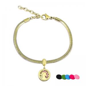 Stainless Steel Gold-plating Bracelet - KB204827-PA