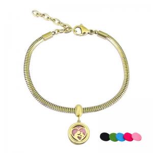 Stainless Steel Gold-plating Bracelet - KB204829-PA