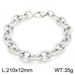 Stylish and minimalist stainless steel 12mm O-chain bracelet - KB205202-Z