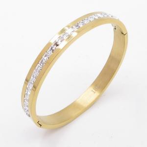 Stainless Steel Stone Bangle - KB205236-ZY