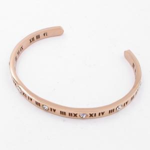 Stainless Steel Stone Bangle - KB205238-ZY