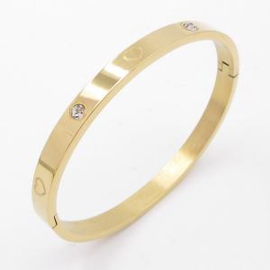 Stainless Steel Stone Bangle - KB205242-ZY
