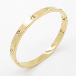 Stainless Steel Stone Bangle - KB205254-ZY