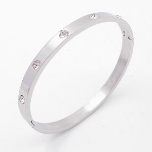 Stainless Steel Stone Bangle - KB205259-ZY