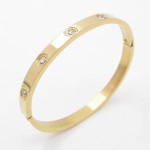 Stainless Steel Stone Bangle - KB205261-ZY