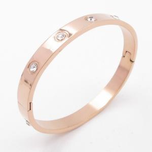 Stainless Steel Stone Bangle - KB205262-ZY