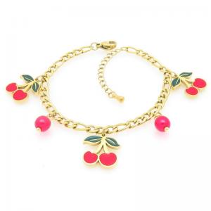 Stainless Steel Gold-plating Bracelet - KB205278-HM