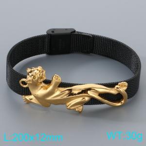 Stainless Steel Gold-plating Bracelet - KB205387-JR