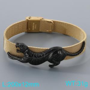 Stainless Steel Gold-plating Bracelet - KB205388-JR