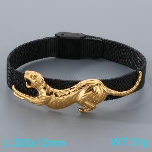 Stainless Steel Gold-plating Bracelet - KB205390-JR
