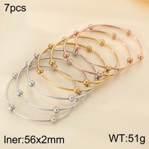 Stainless Steel Gold-plating Bangle - KB205439-LO