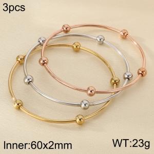 Stainless Steel Gold-plating Bangle - KB205444-LO