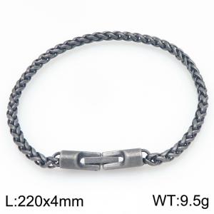 4mm Fashionable and personalized stainless steel retro color flower basket chain bracelet with round jewelry buckle - KB205482-KFC