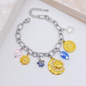 Stainless Steel Gold-plating Bracelet - KB205828-SXSJ