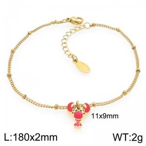 Personalized and fashionable stainless steel marine creature crayfish bracelet - KB205984-Z