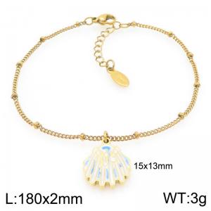 Personalized and fashionable stainless steel ocean style colorful shell bracelet - KB205987-Z