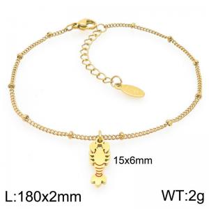 Personalized and fashionable stainless steel ocean style crayfish bracelet - KB205989-Z