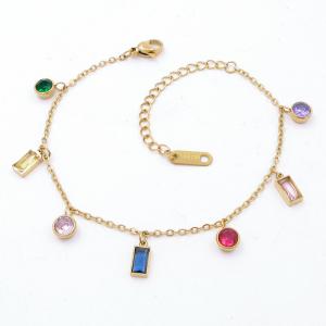 Stainless Steel Stone Bracelet - KB206000-AQ