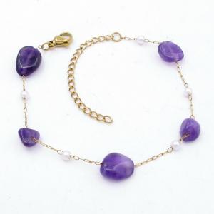 Stainless Steel Gold-plating Bracelet - KB206043-KJ