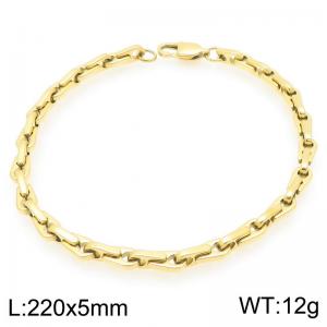 Gold-Plated Stainless Steel Clip Link Bracelet - KB206221-KFC