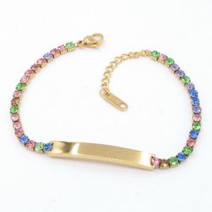Stainless Steel Stone Bracelet - KB206480-HR