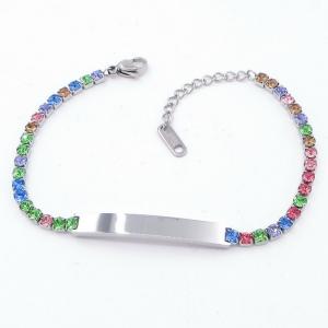 Stainless Steel Stone Bracelet - KB206481-HR