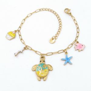 Stainless Steel Gold-plating Bracelet - KB206631-HM