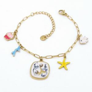 Stainless Steel Gold-plating Bracelet - KB206635-HM