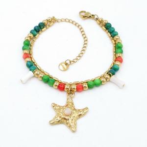 Stainless Steel Gold-plating Bracelet - KB206636-HM