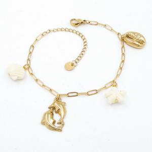 Stainless Steel Gold-plating Bracelet - KB206639-HM