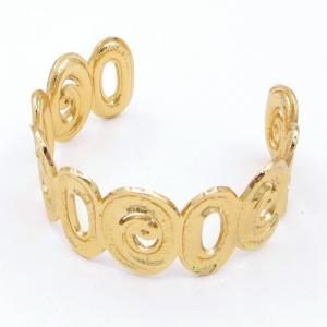 Stainless Steel Gold-plating Bangle - KB206949-SP