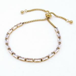 Stainless Steel Stone Bracelet - KB206952-SP