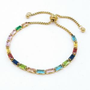 Stainless Steel Stone Bracelet - KB206953-SP