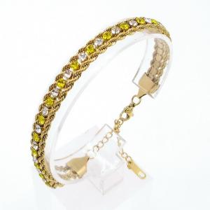 Stainless Steel Stone Bracelet - KB206955-SP