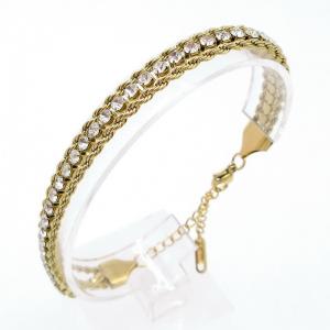 Stainless Steel Stone Bracelet - KB206956-SP