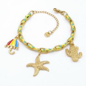 Stainless Steel Gold-plating Bracelet - KB207090-HM