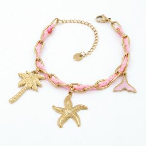 Stainless Steel Gold-plating Bracelet - KB207091-HM