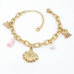 Stainless Steel Gold-plating Bracelet - KB207095-HM
