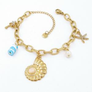 Stainless Steel Gold-plating Bracelet - KB207096-HM