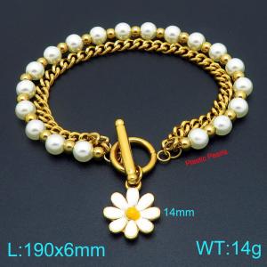Stainless Steel Gold-plating Bracelet - KB207113-Z