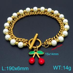 Stainless Steel Gold-plating Bracelet - KB207114-Z
