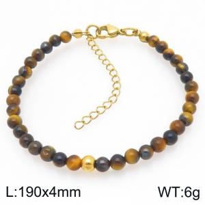 Fashion Tiger Eye Stone Stainless Steel Bracelet Party Jewelry Birthday Gift Wholsale - KB207119-Z