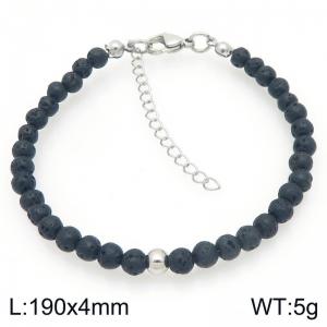 Fashion Volcanic Rock Bead Stainless Steel Bracelet Party Jewelry Birthday Gift Wholsale - KB207126-Z